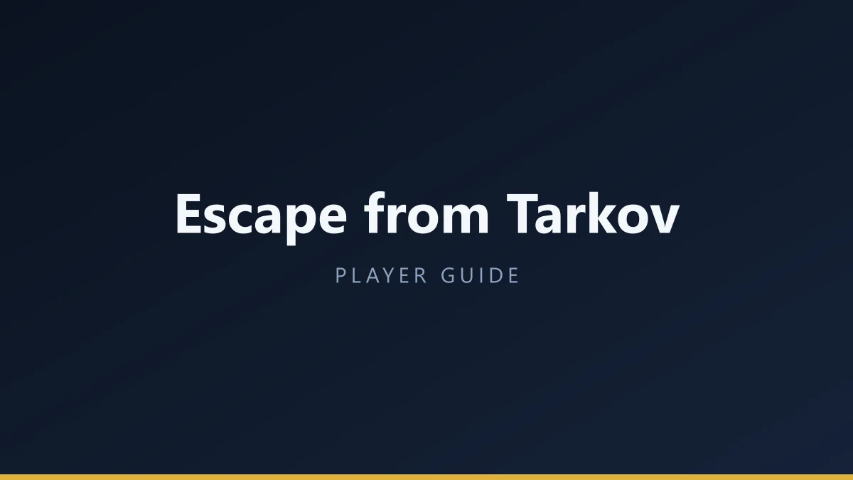 Escape from Tarkov cover art for a player guide