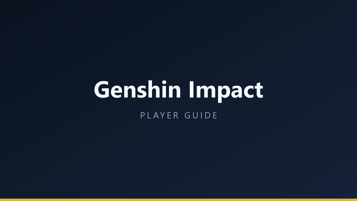 Genshin Impact cover art for a player guide