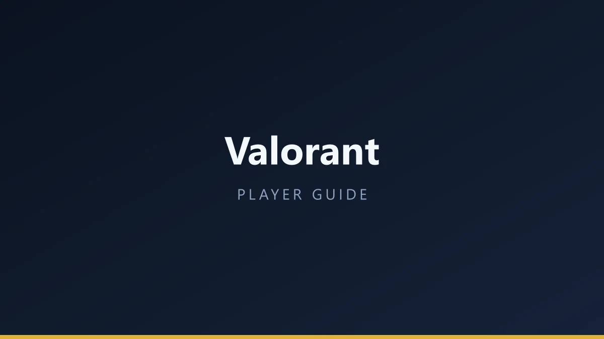 Valorant cover art for a player guide